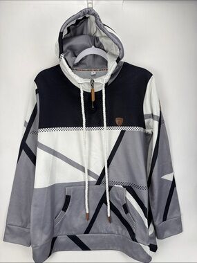 Wanakome Gray White Pullover Women’s Hoodie Size XL NWOT